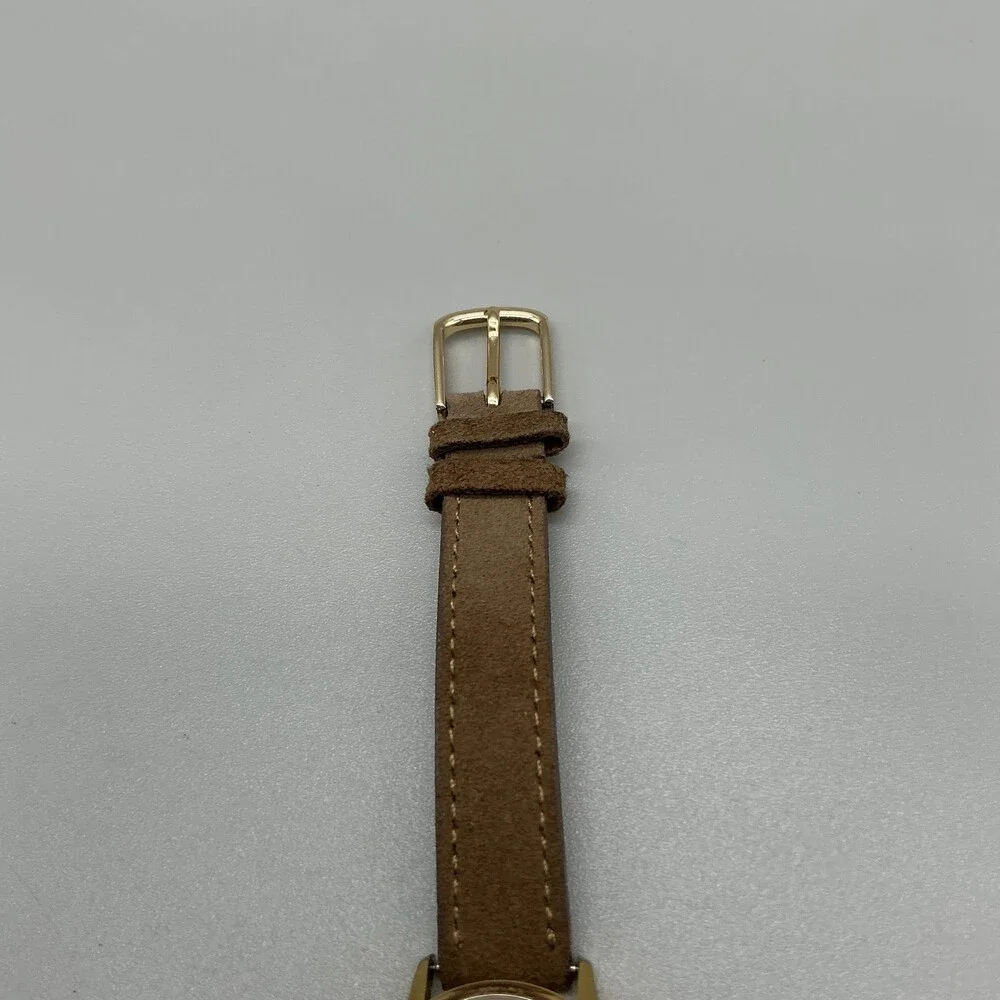Vintage Guess 1991 Womens Watch 25mm Black Logo Dial Gold Tone New Battery